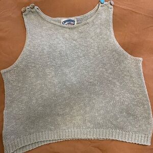 Vintage Cambridge Spirit Mother of Purl Buttons Women’s Top Vest Sweater, Size L